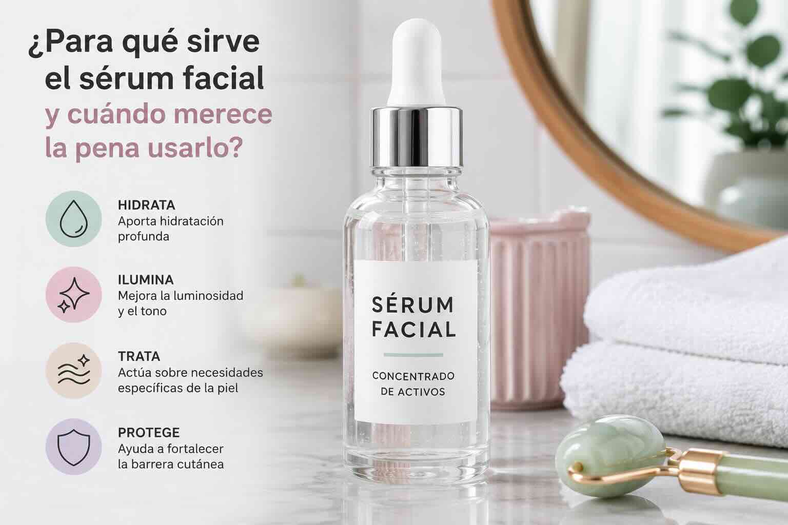 Descubre para qué sirve el sérum facial, cuándo merece la pena utilizarlo, cómo elegirlo según tu piel y si debes aplicarlo antes o después de la crema.